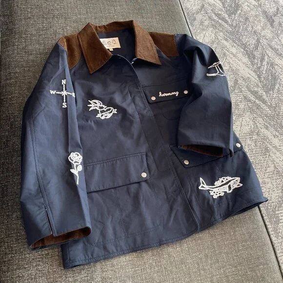 Sea New York NWOT Casual Clyde Barn Jacket in Blue - Picture 3 of 14